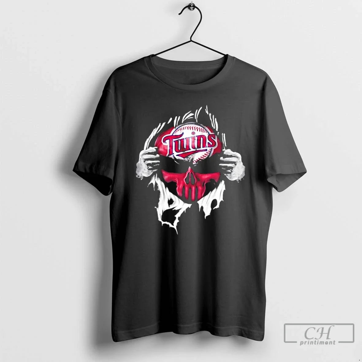 Classic Ripped From The Chest Skull Deep Minnesota - Adult & Kids T-Shirts, Sweatshirts & Hoodies apparel design preview 1