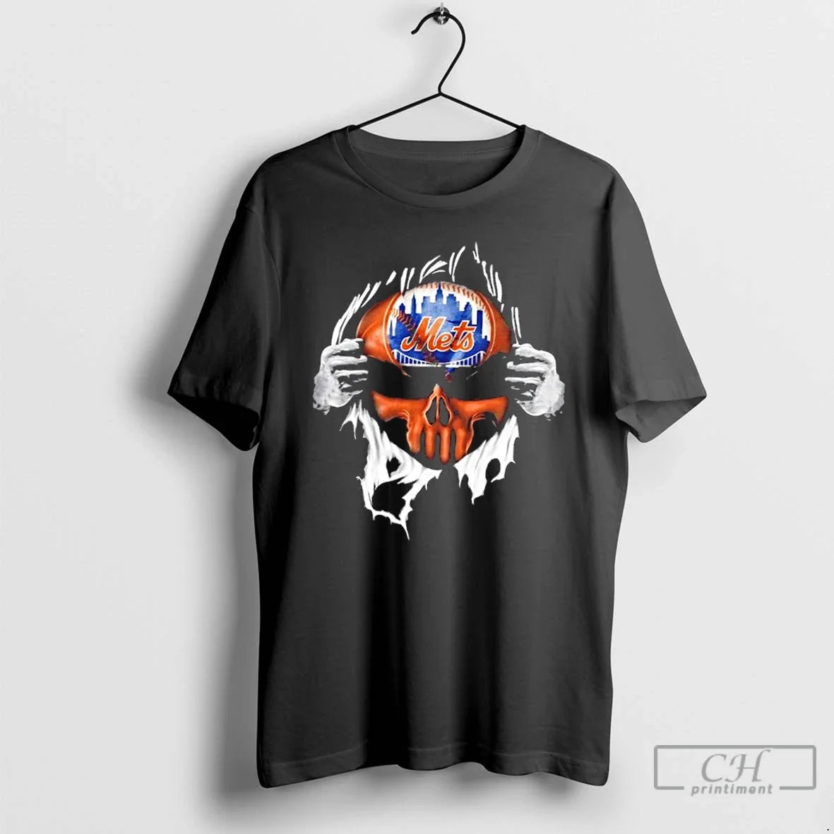 Classic Ripped From The Chest Skull Deep New York - Adult & Kids T-Shirts, Sweatshirts & Hoodies apparel design preview 1