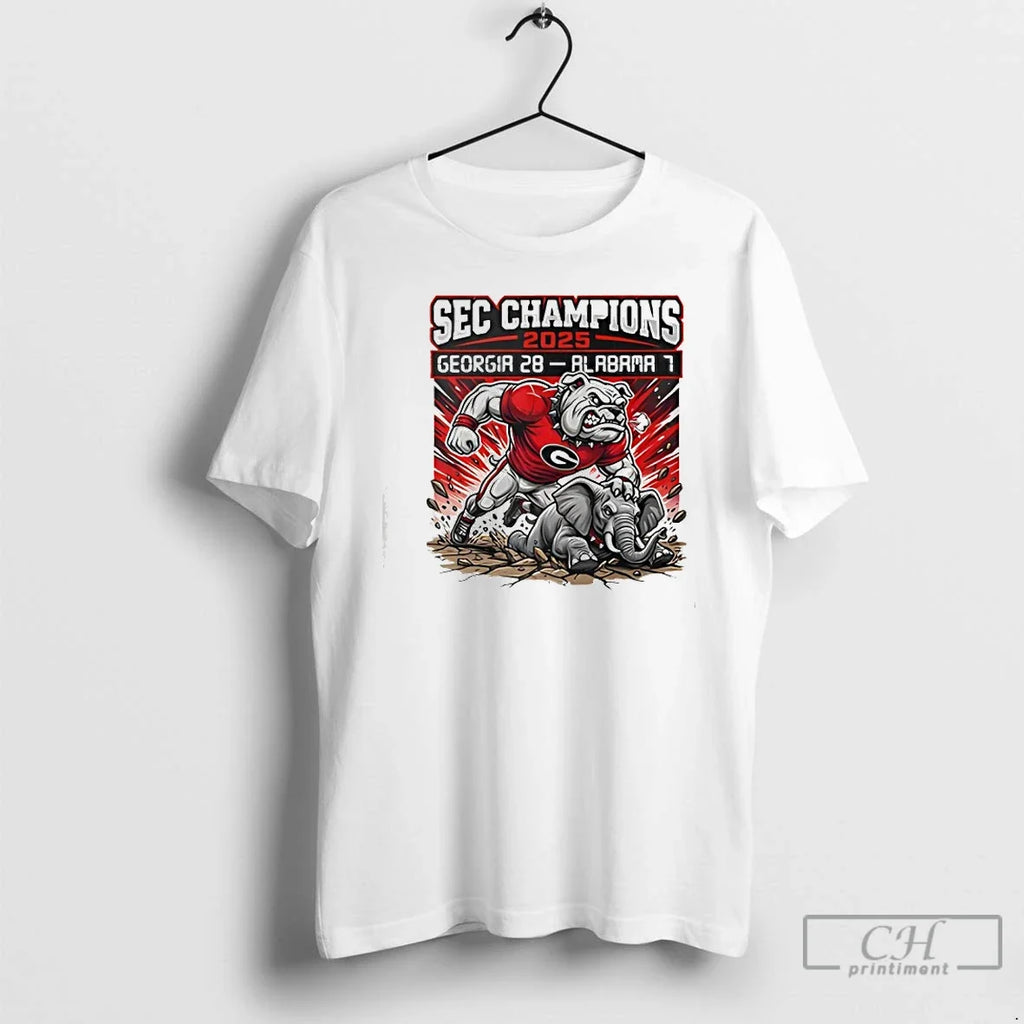 Classic Sec Champions Georgia 28 Alabama 7 - Adult & Kids T-Shirts, Sweatshirts & Hoodies apparel design preview 1