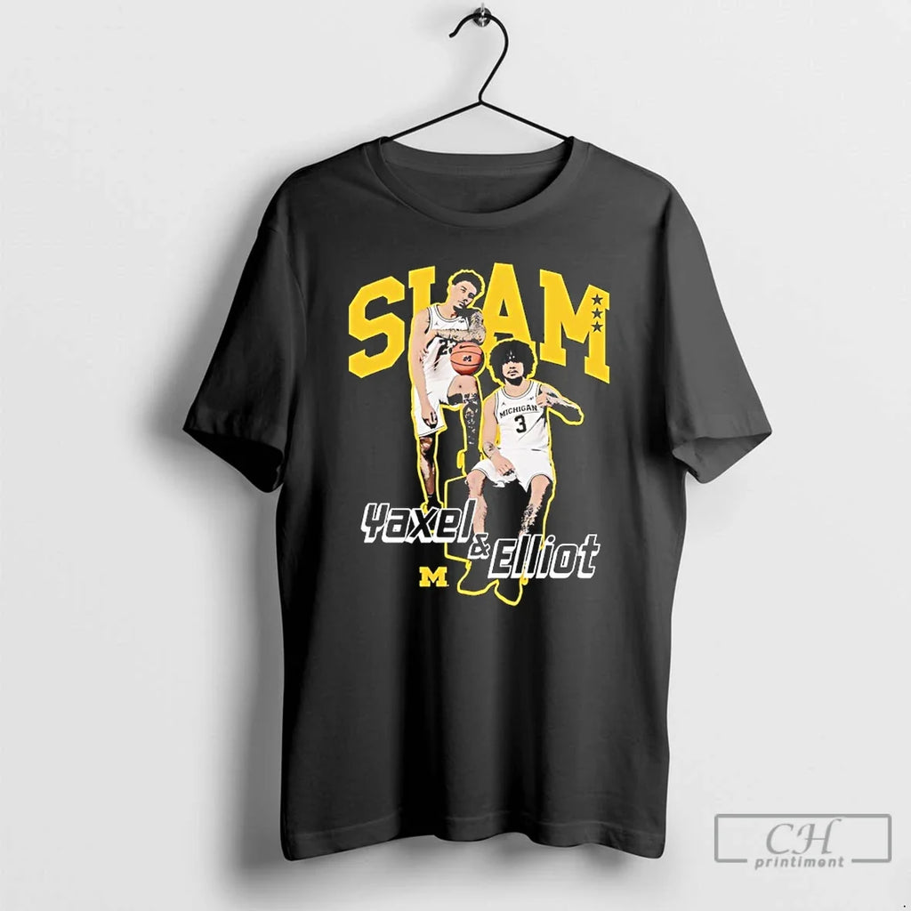 Classic Slam Michigan Wolverines Basketball Yaxel And - Adult & Kids T-Shirts, Sweatshirts & Hoodies apparel design preview 1