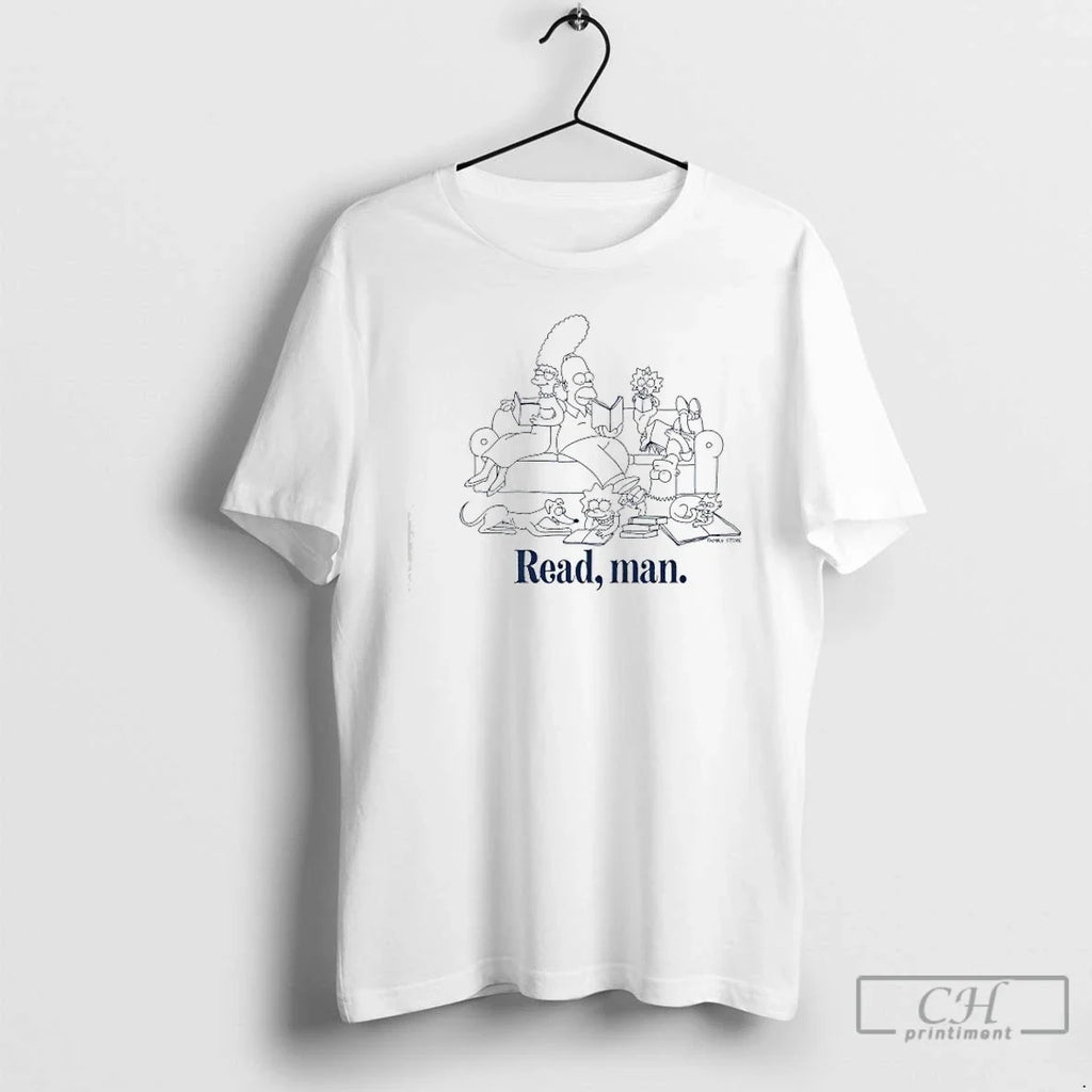 Classic Simpson Read Man - Adult & Kids T-Shirts, Sweatshirts & Hoodies apparel design preview 1