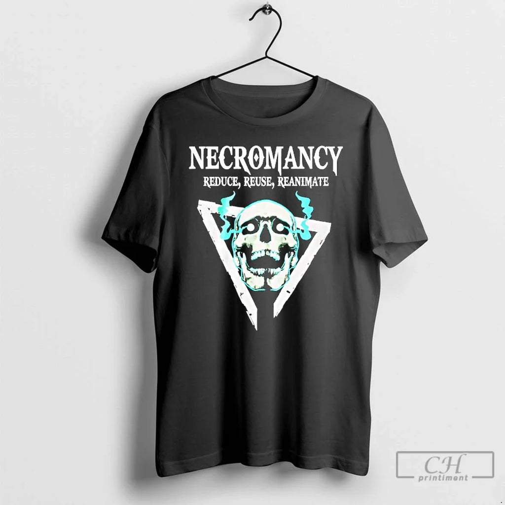 Classic Skull Necromancy Reduce Reuse Reanimate - Adult & Kids T-Shirts, Sweatshirts & Hoodies apparel design preview 1