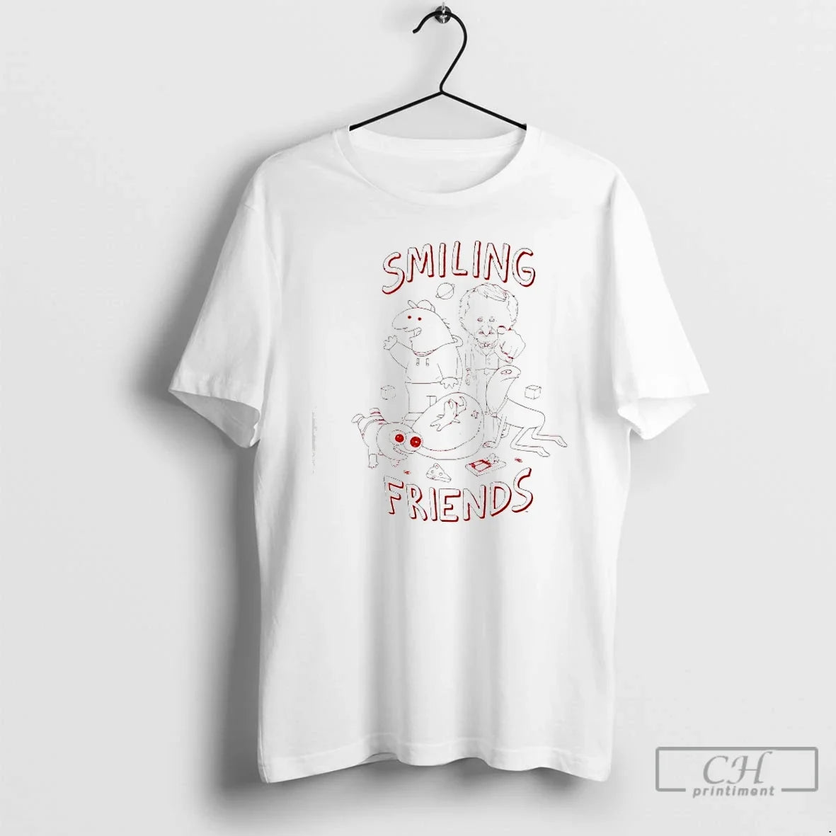 Classic Smiling Friends Group Line Characters - Adult & Kids T-Shirts, Sweatshirts & Hoodies apparel design preview 1