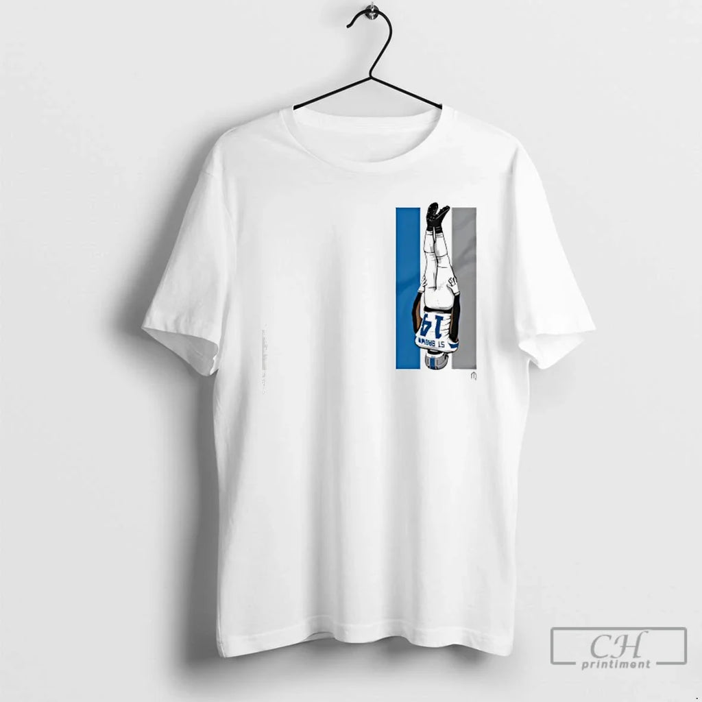 Classic St Brown Celly Racing Stripe - Adult & Kids T-Shirts, Sweatshirts & Hoodies apparel design preview 1