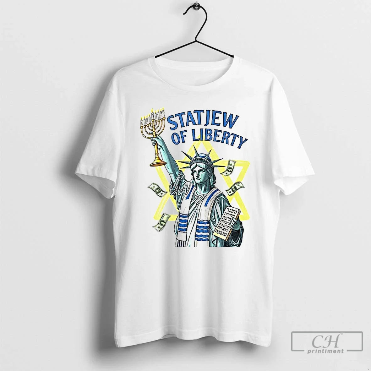 Classic Statjew Of Liberty Jewish Statue Parody - Adult & Kids T-Shirts, Sweatshirts & Hoodies apparel design preview 1