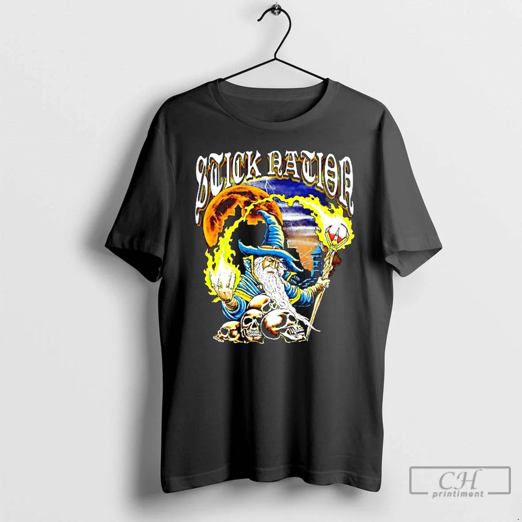 Classic Stick Ration Wizard Skulls - Adult & Kids T-Shirts, Sweatshirts & Hoodies apparel design preview 1