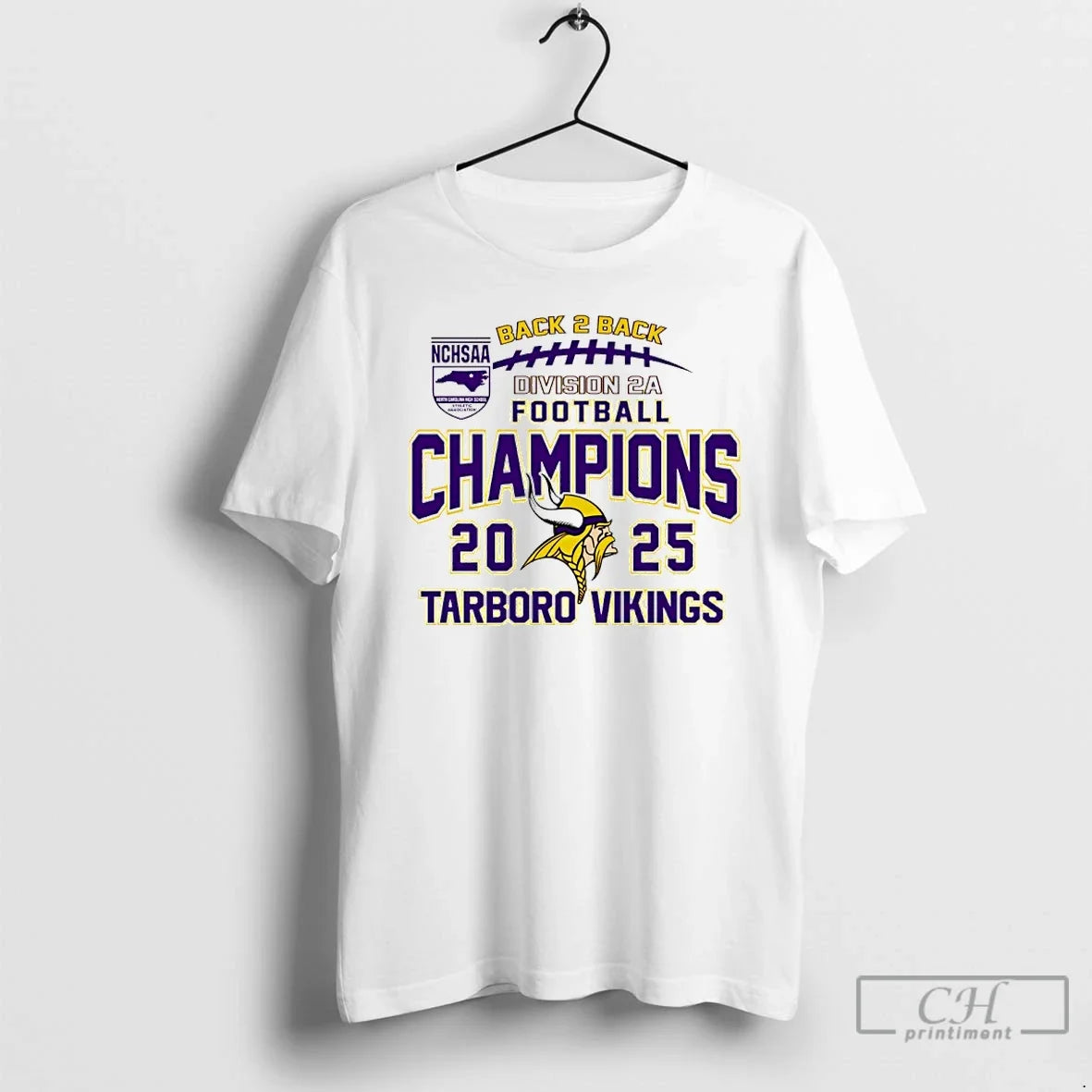 Classic Tarboro Vikings 2025 Nchsaa Division 2a - Adult & Kids T-Shirts, Sweatshirts & Hoodies apparel design preview 1