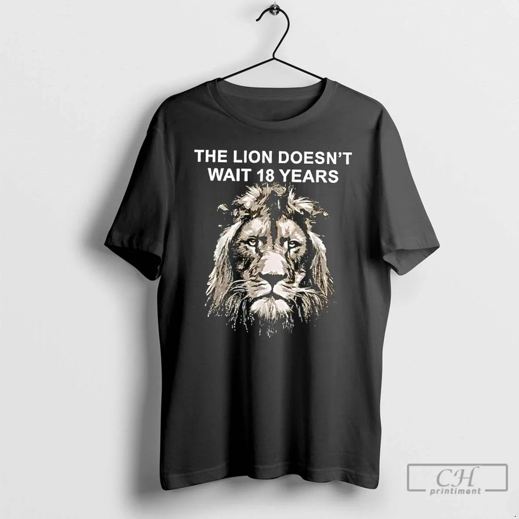 Classic The Lion Doesnt Wait 18 Years Retro - Adult & Kids T-Shirts, Sweatshirts & Hoodies apparel design preview 1