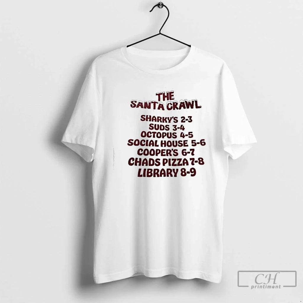 Classic The Santa Crawl Sharkys Suds Octopus Social - Adult & Kids T-Shirts, Sweatshirts & Hoodies apparel design preview 1