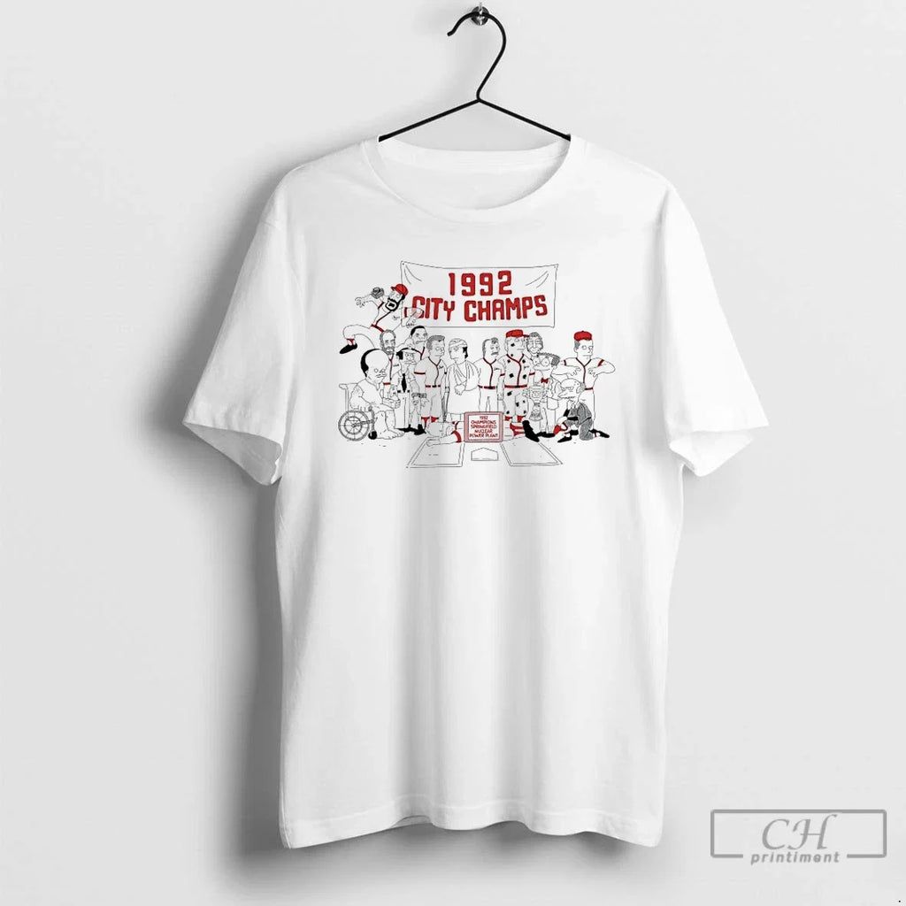 Classic The Simpsons 1992 City Champs Springfield - Adult & Kids T-Shirts, Sweatshirts & Hoodies apparel design preview 1