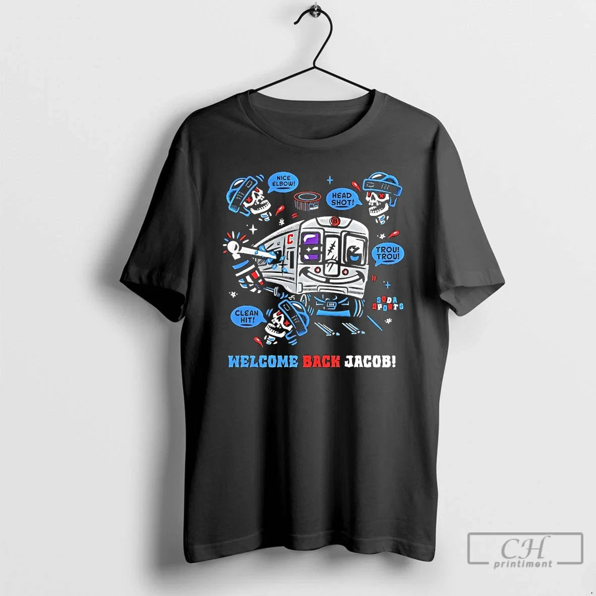 Classic The Trouba Train Welcome Back Jacob New York - Adult & Kids T-Shirts, Sweatshirts & Hoodies apparel design preview 1