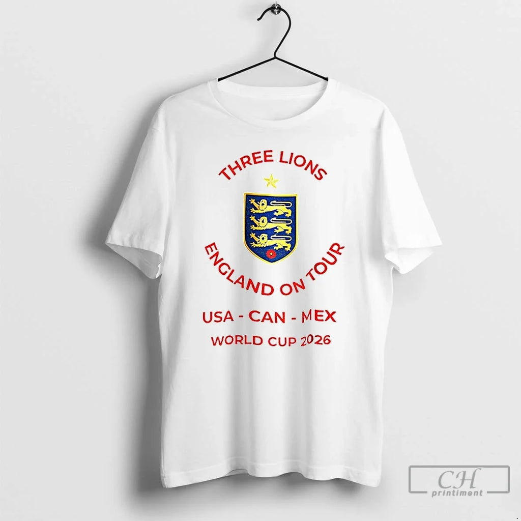 Classic Three Lions England World Cup 2026 Usa Canada - Adult & Kids T-Shirts, Sweatshirts & Hoodies apparel design preview 1