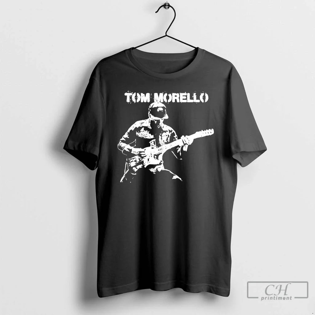 Classic Tom Morello Stencil - Adult & Kids T-Shirts, Sweatshirts & Hoodies apparel design preview 1