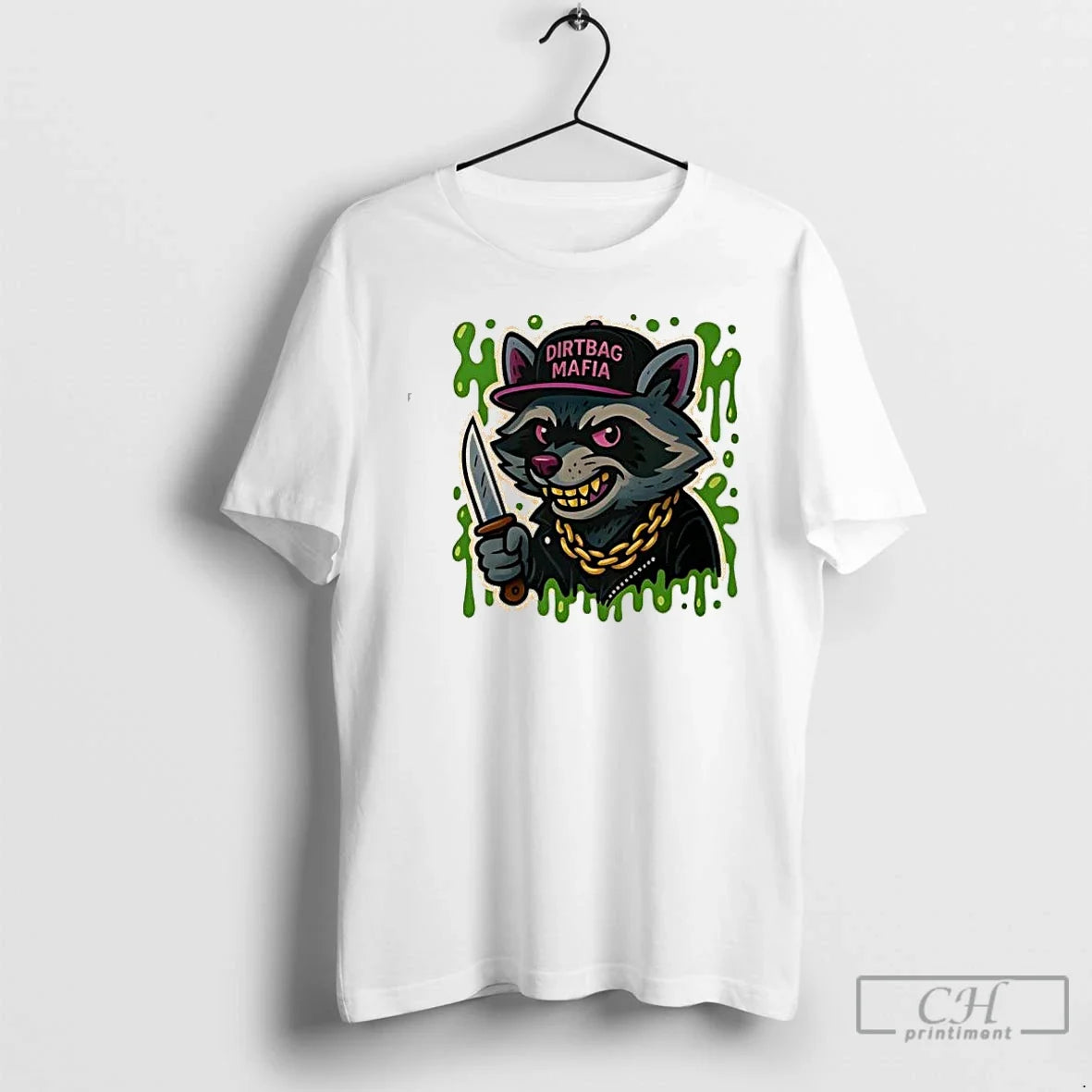 Classic Trash Panda Hat Dirtbag Mafia Art - Adult & Kids T-Shirts, Sweatshirts & Hoodies apparel design preview 1