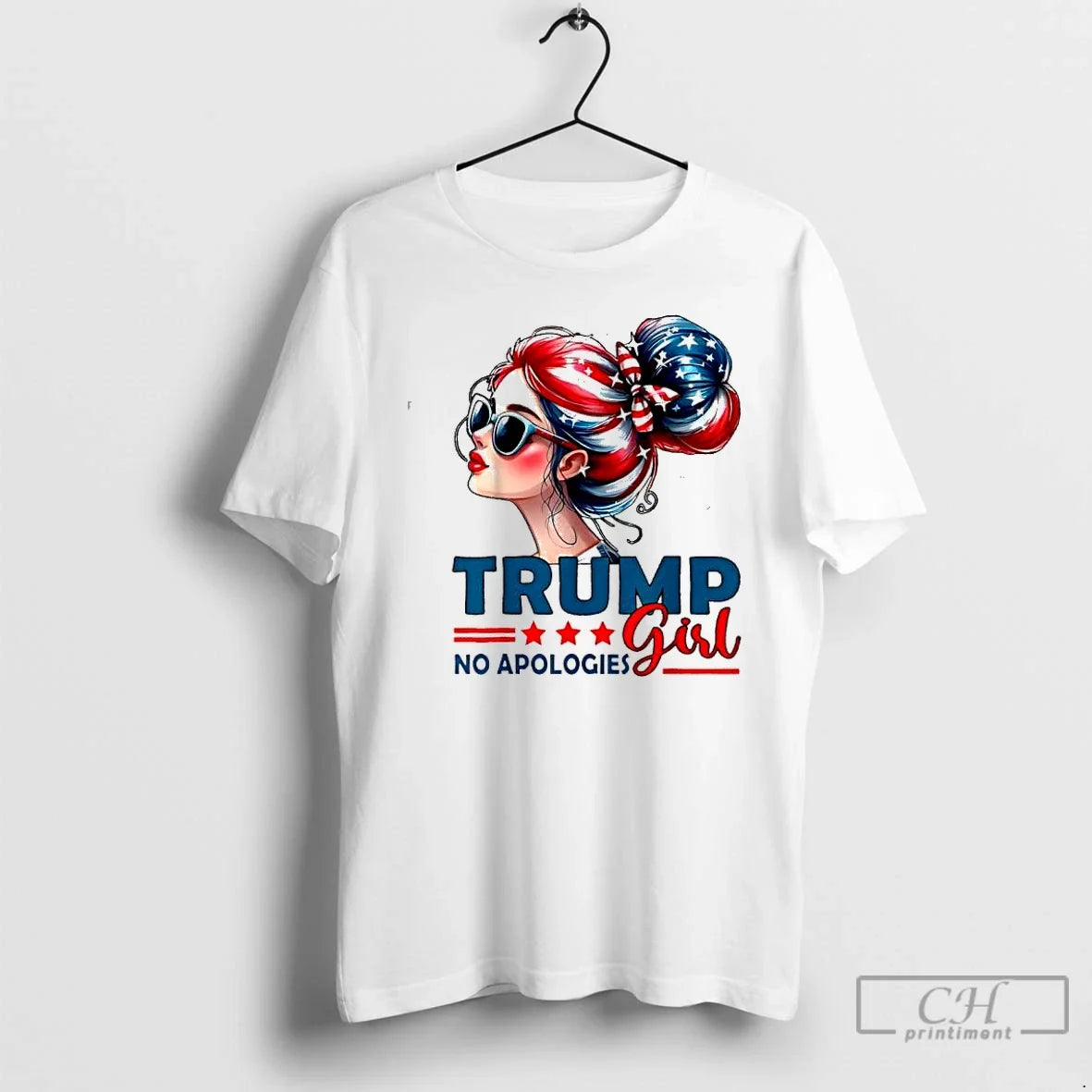 Classic Trump Girl No Apologies - Adult & Kids T-Shirts, Sweatshirts & Hoodies apparel design preview 1