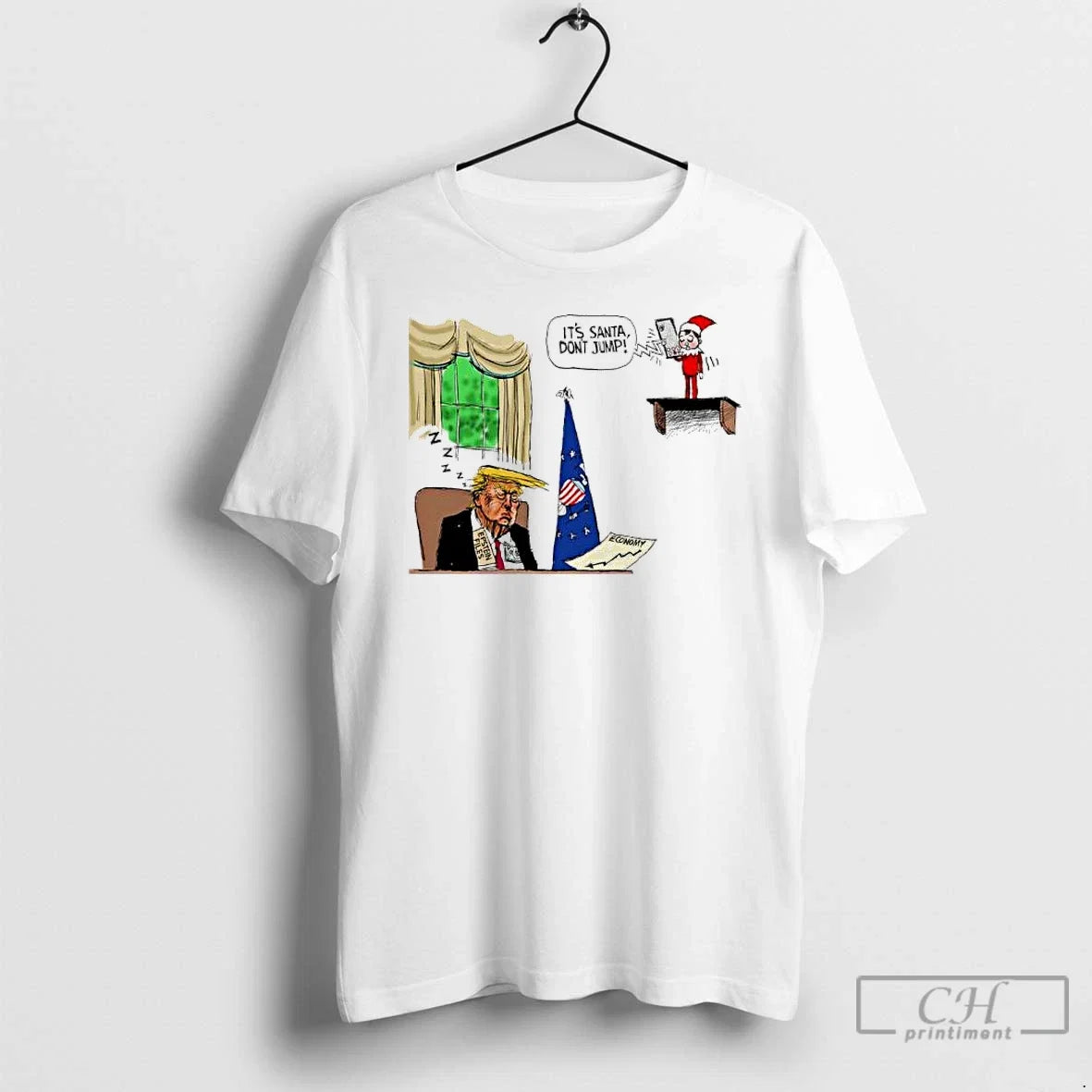 Classic Trump Its Santa Dont Jump Economy - Adult & Kids T-Shirts, Sweatshirts & Hoodies apparel design preview 1