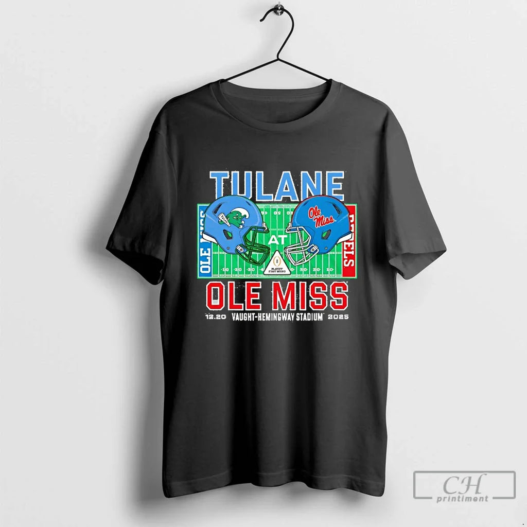 Classic Tulane Green Wave Vs Ole Miss 2025 College - Adult & Kids T-Shirts, Sweatshirts & Hoodies apparel design preview 1