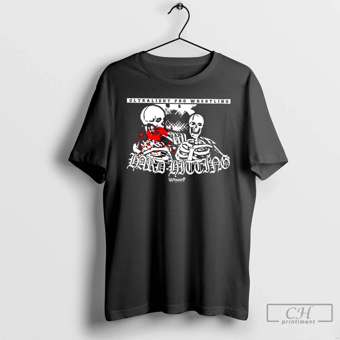 Classic Ultralight Pro Wrestling Hard Hitting Two - Adult & Kids T-Shirts, Sweatshirts & Hoodies apparel design preview 1