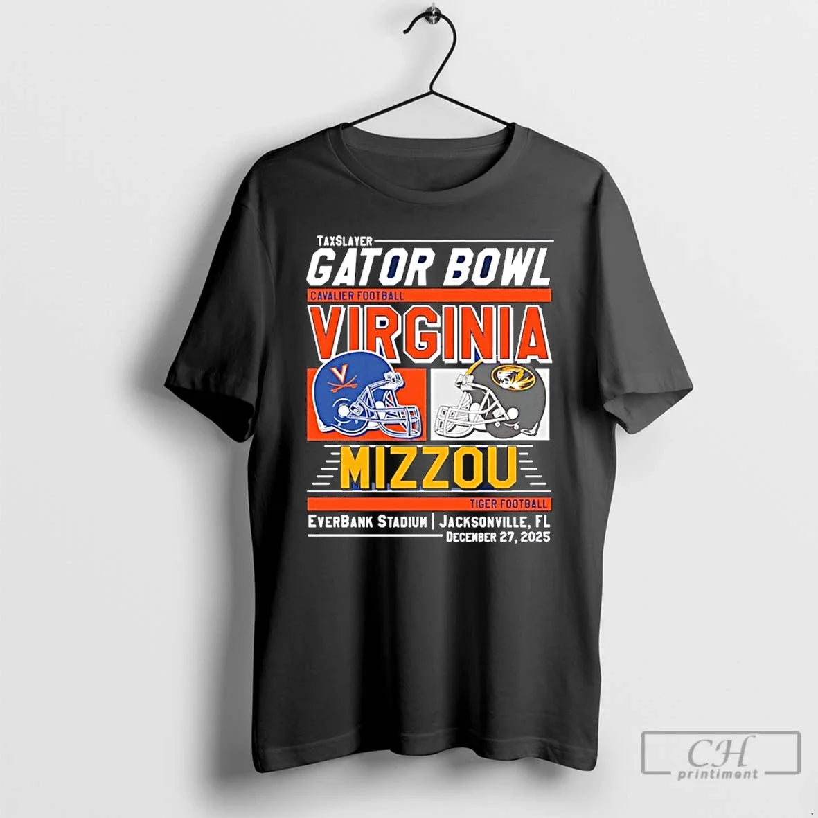 Classic Virginia Vs Missouri Tigers 2025 Gator Bowl - Adult & Kids T-Shirts, Sweatshirts & Hoodies apparel design preview 1