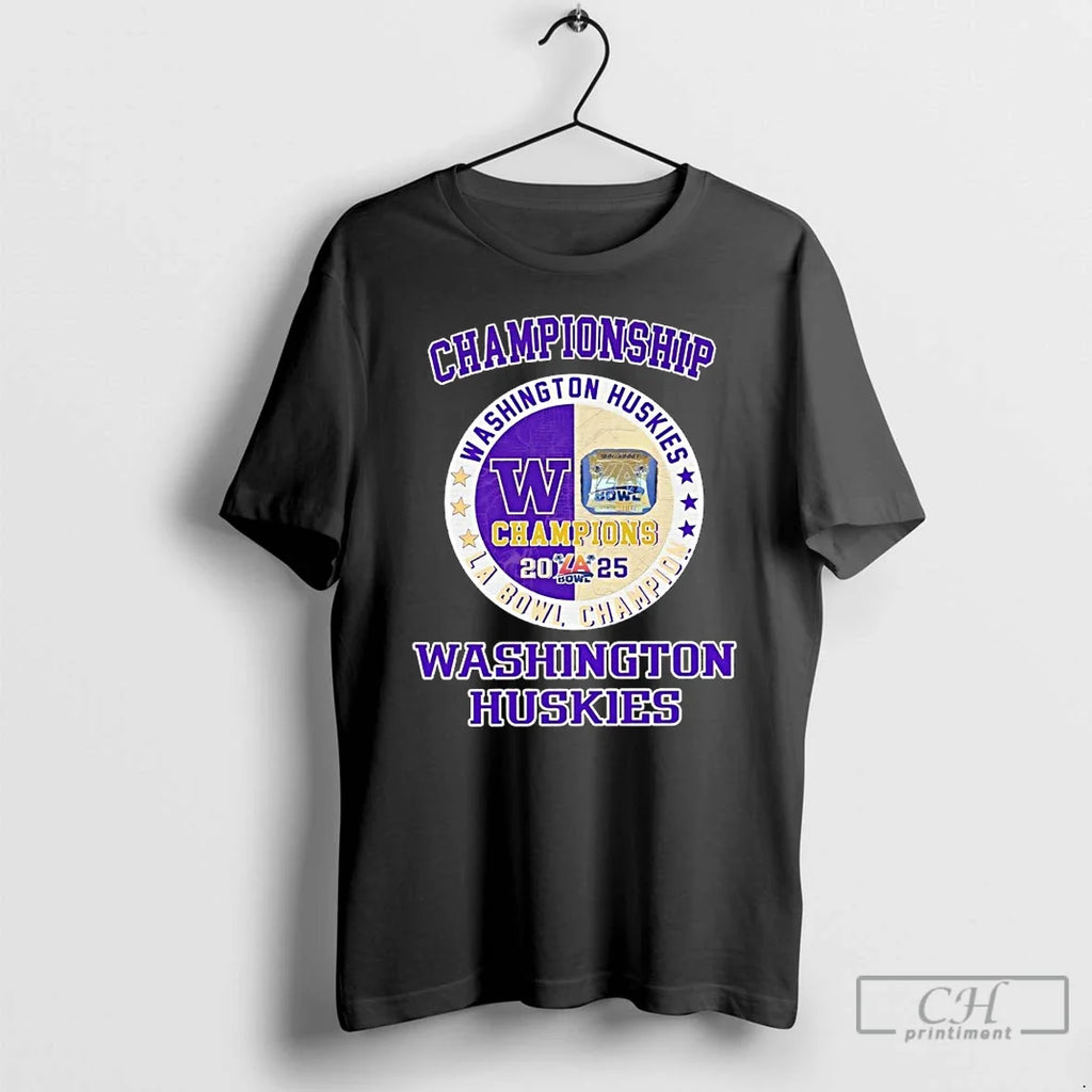 Classic Washington Huskies 2025 La Bowl Champions - Adult & Kids T-Shirts, Sweatshirts & Hoodies apparel design preview 1