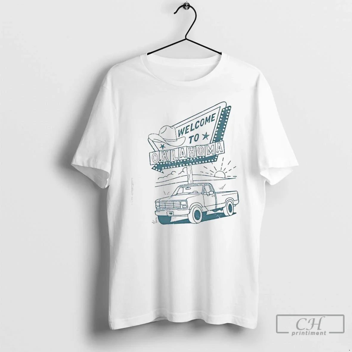 Classic Welcome To Oklahoma Retro Style Roadside - Adult & Kids T-Shirts, Sweatshirts & Hoodies apparel design preview 1