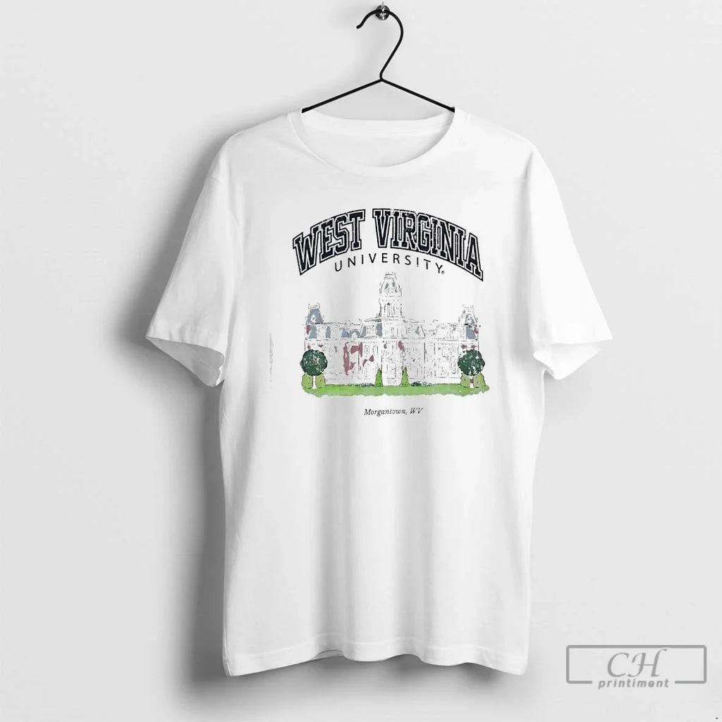 Classic West Virginia University In Woodburn Hall - Adult & Kids T-Shirts, Sweatshirts & Hoodies apparel design preview 1
