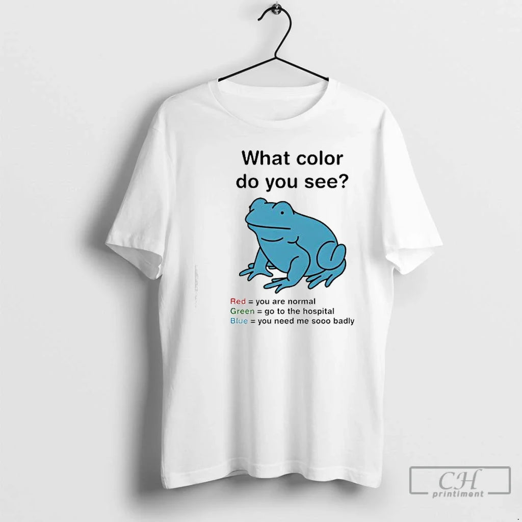 Classic What Color Do You See Frog - Adult & Kids T-Shirts, Sweatshirts & Hoodies apparel design preview 1