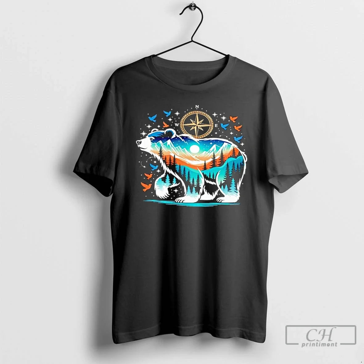 Classic Wildlife Animal Nature Bear Camping - Adult & Kids T-Shirts, Sweatshirts & Hoodies apparel design preview 1