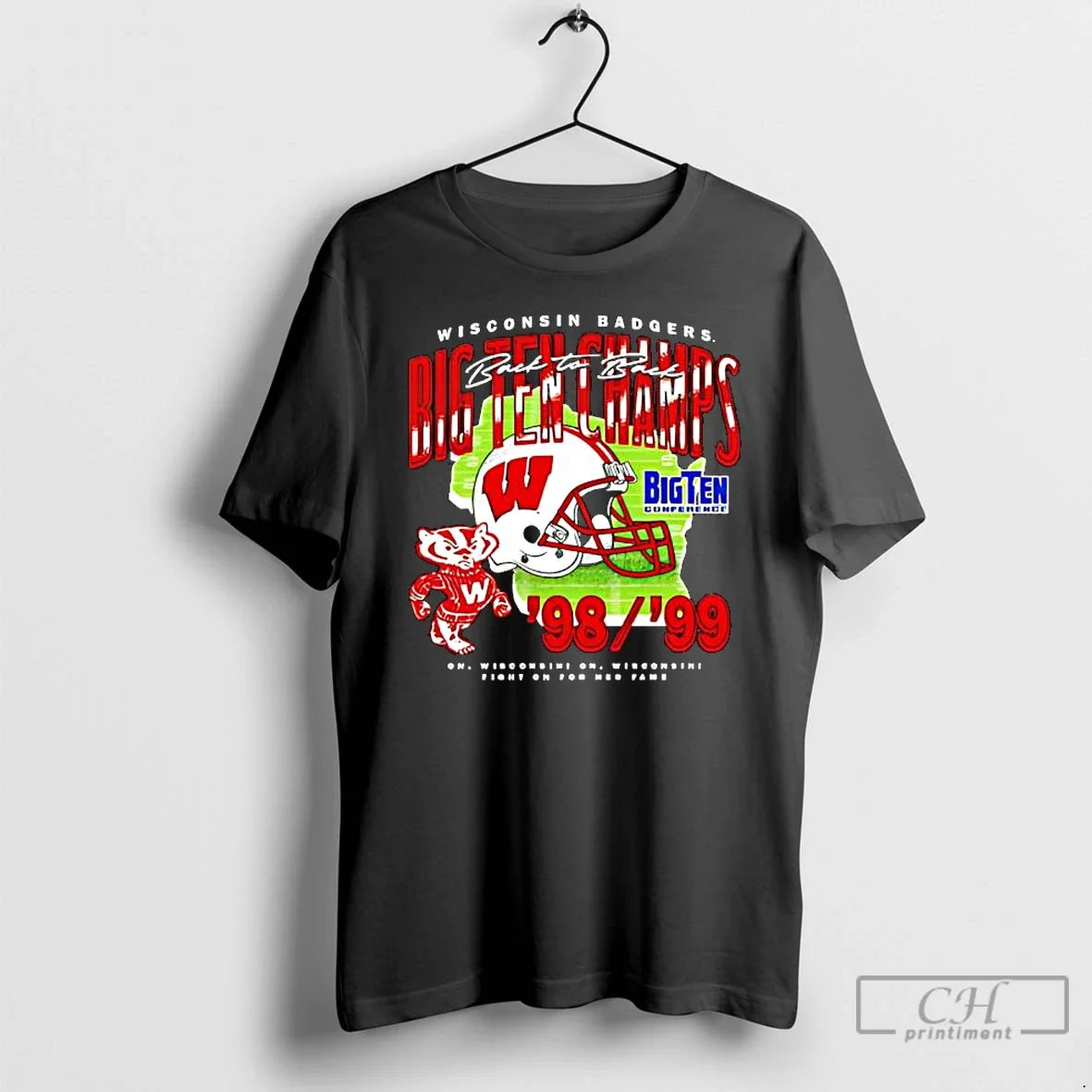 Classic Wisconsin Badgers Back To Big Ten Champions - Adult & Kids T-Shirts, Sweatshirts & Hoodies apparel design preview 1