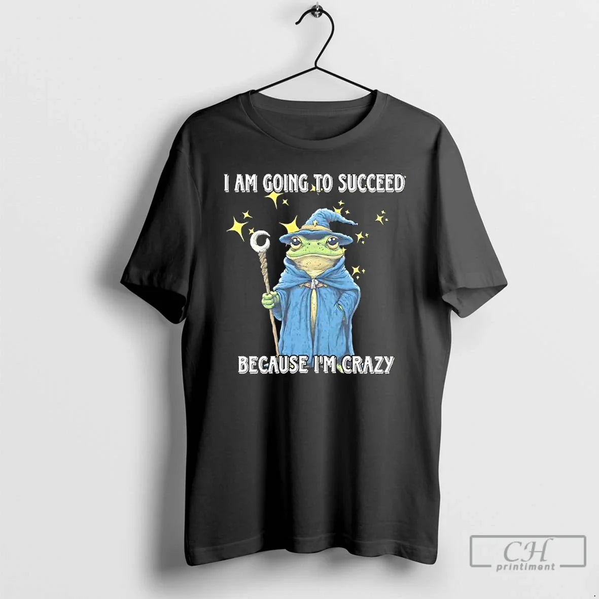 Classic Wizard Frog I Am Going To Succeed Because Im - Adult & Kids T-Shirts, Sweatshirts & Hoodies apparel design preview 1
