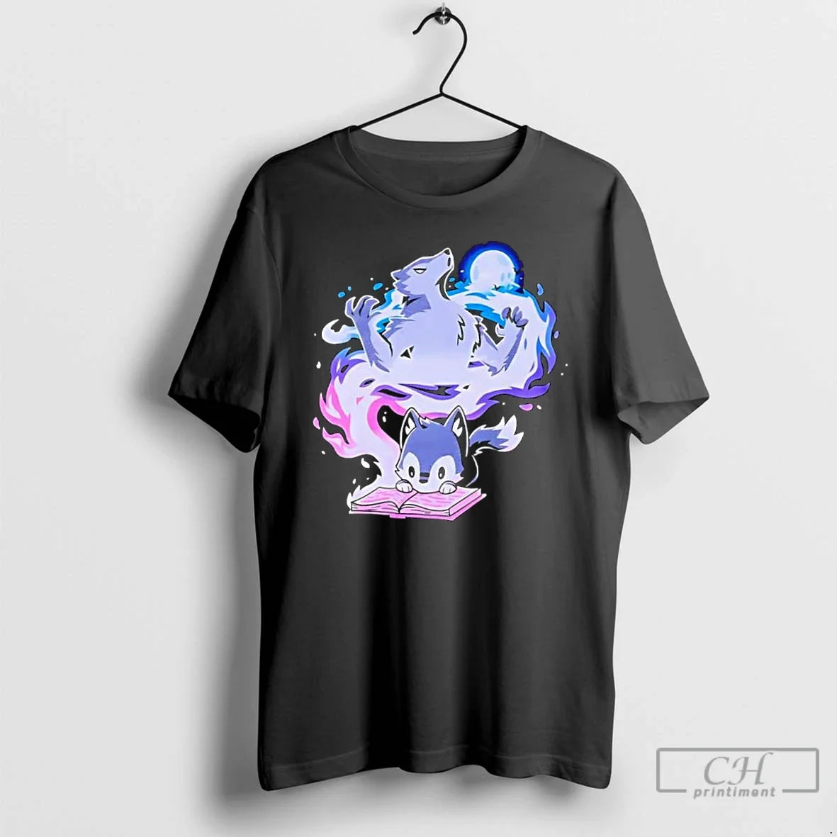 Classic Wolf Transformation - Adult & Kids T-Shirts, Sweatshirts & Hoodies apparel design preview 1
