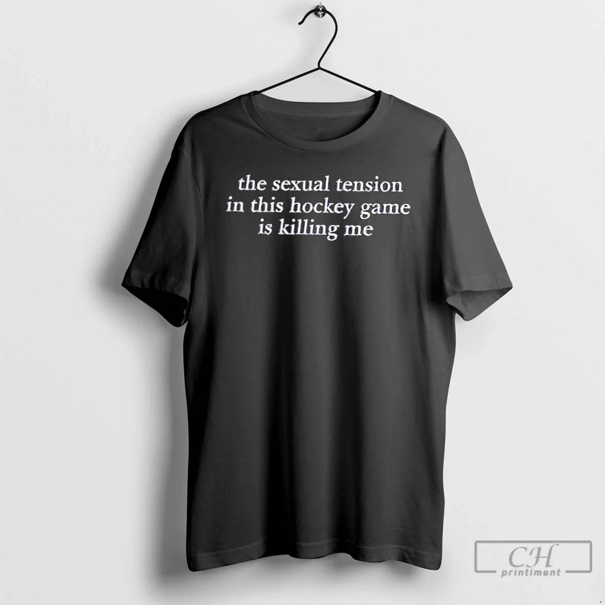 Classic He Sexual Tension In This Hockey Game Is - Adult & Kids T-Shirts, Sweatshirts & Hoodies apparel design preview 1
