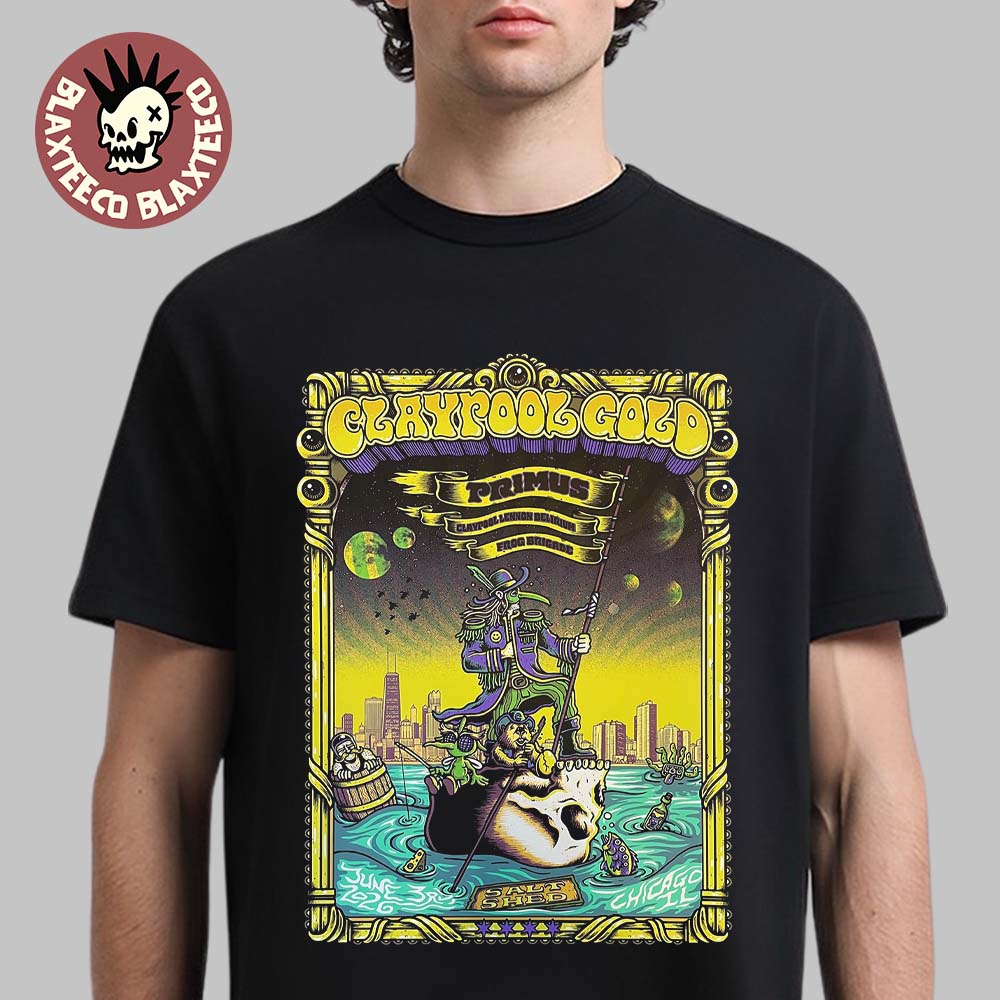 Claypool Gold Primus Lennon Delirium And Frog Brigade - Adult & Kids T-Shirts, Sweatshirts & Hoodies apparel design preview 1