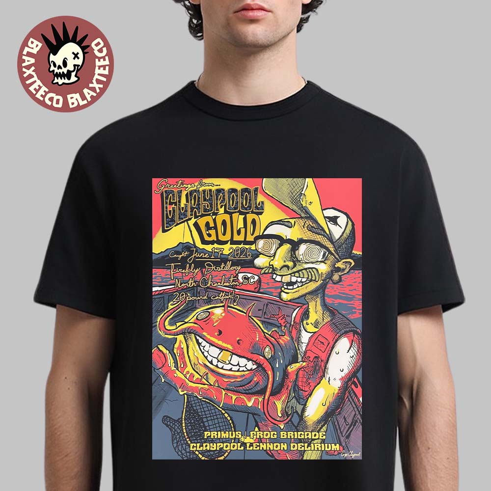 Claypool Gold Primus Frog Brigade And Lennon Delirium - Adult & Kids T-Shirts, Sweatshirts & Hoodies apparel design preview 1