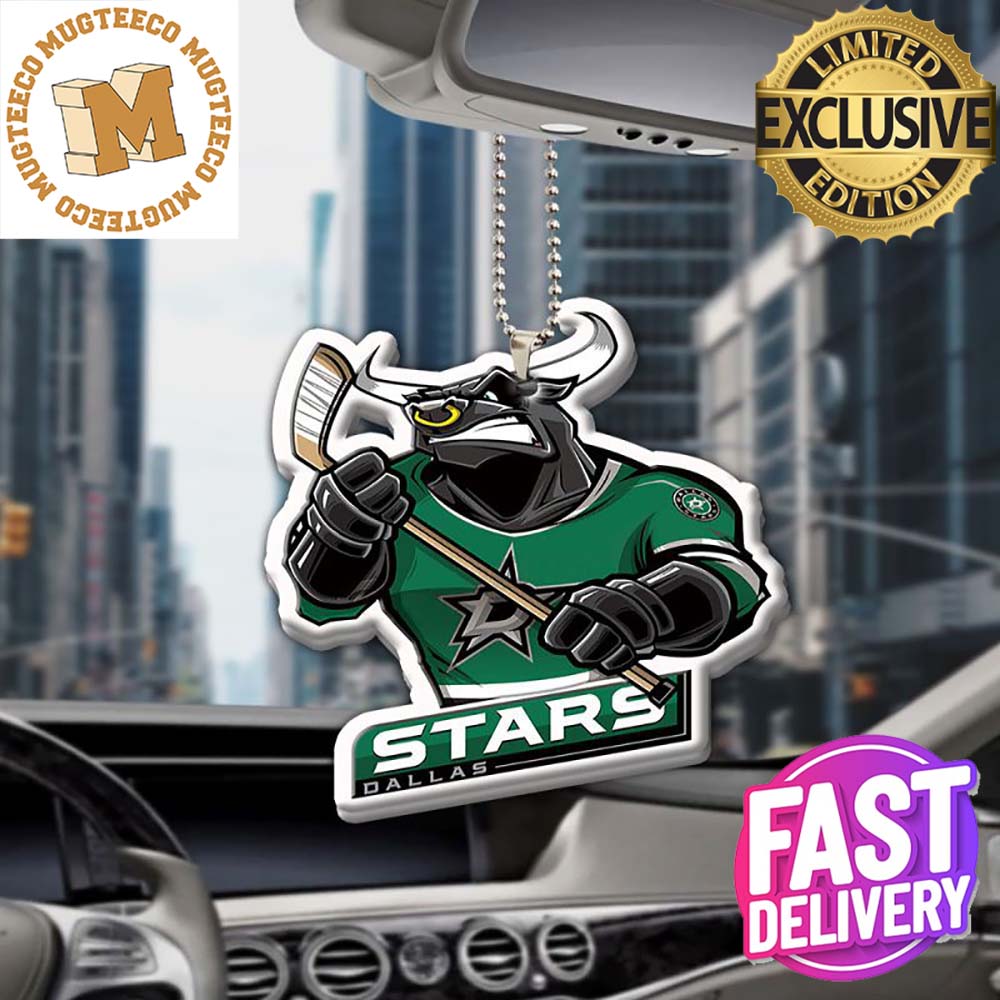 Dallas Stars NHL Mascot Christmas Car Decorations - Adult & Kids T-Shirts, Sweatshirts & Hoodies apparel design preview 1