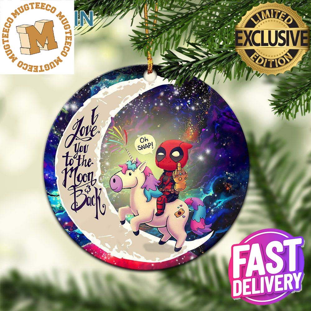 Deadpool Unicorn Love You To The Moon And Back Galaxy - Adult & Kids T-Shirts, Sweatshirts & Hoodies apparel design preview 1