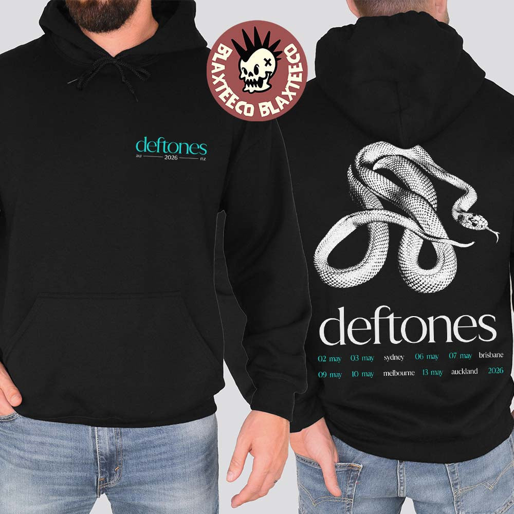 Deftones Australia And New Zealand Tour 2026 Merch - Adult & Kids T-Shirts, Sweatshirts & Hoodies apparel design preview 1