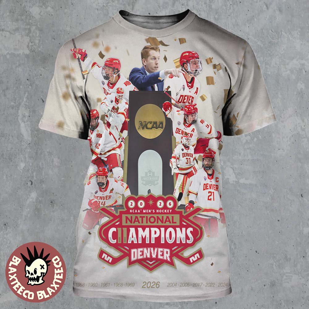 Denver Pioneers 2026 NCAA Men's Hockey National - Adult & Kids T-Shirts, Sweatshirts & Hoodies apparel design preview 1