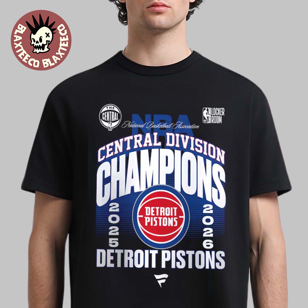 Detroit Pistons 2026 NBA Central Division Champions - Adult & Kids T-Shirts, Sweatshirts & Hoodies apparel design preview 1