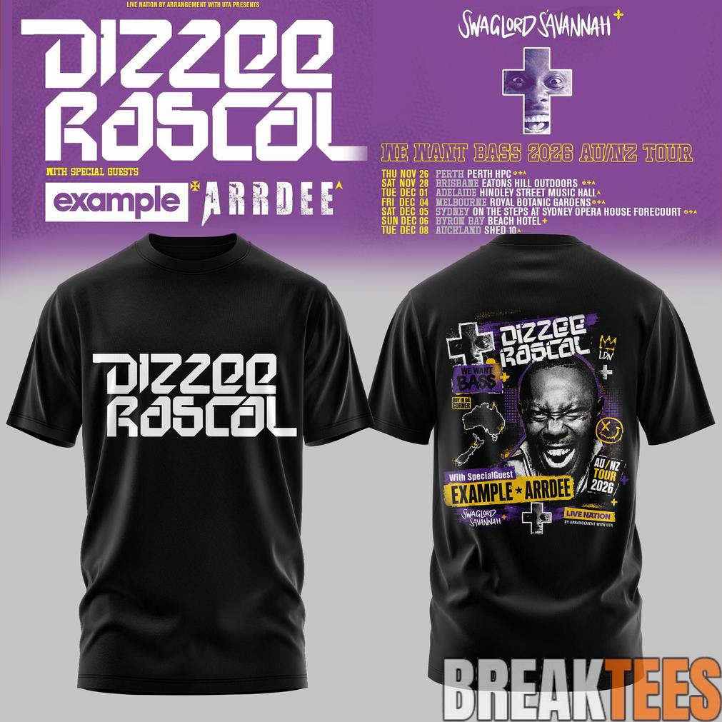 Dizzee Rascal We Want Bass Tour - Adult & Kids T-Shirts, Sweatshirts & Hoodies apparel design preview 1