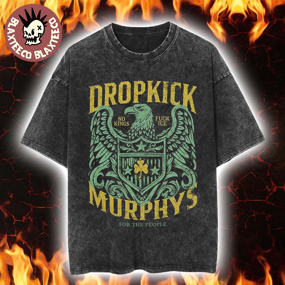 Dropkick Murphys 2026 Tour Merch Eagle Batch No Kings - Adult & Kids T-Shirts, Sweatshirts & Hoodies apparel design preview 1