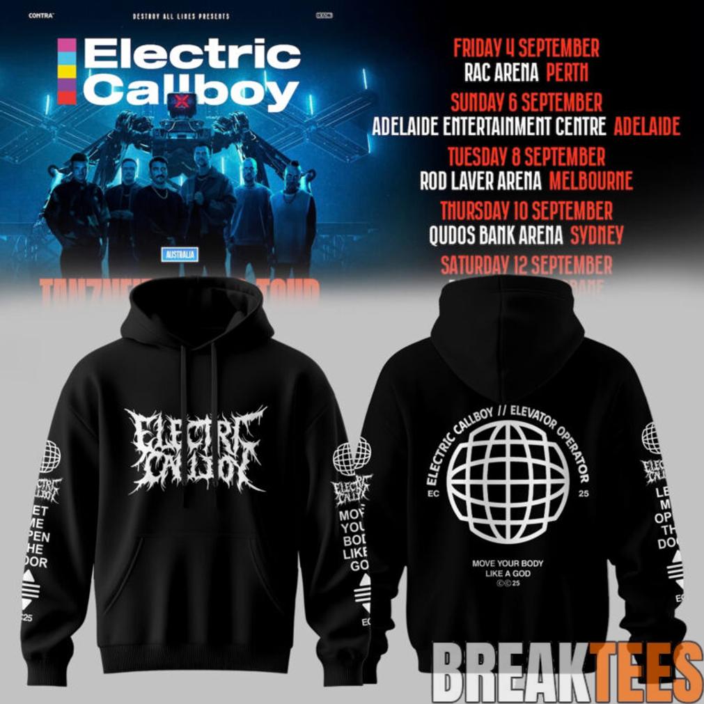 Electric Callboy TANZNEID World Tour Australia 2026 - Adult & Kids T-Shirts, Sweatshirts & Hoodies apparel design preview 1