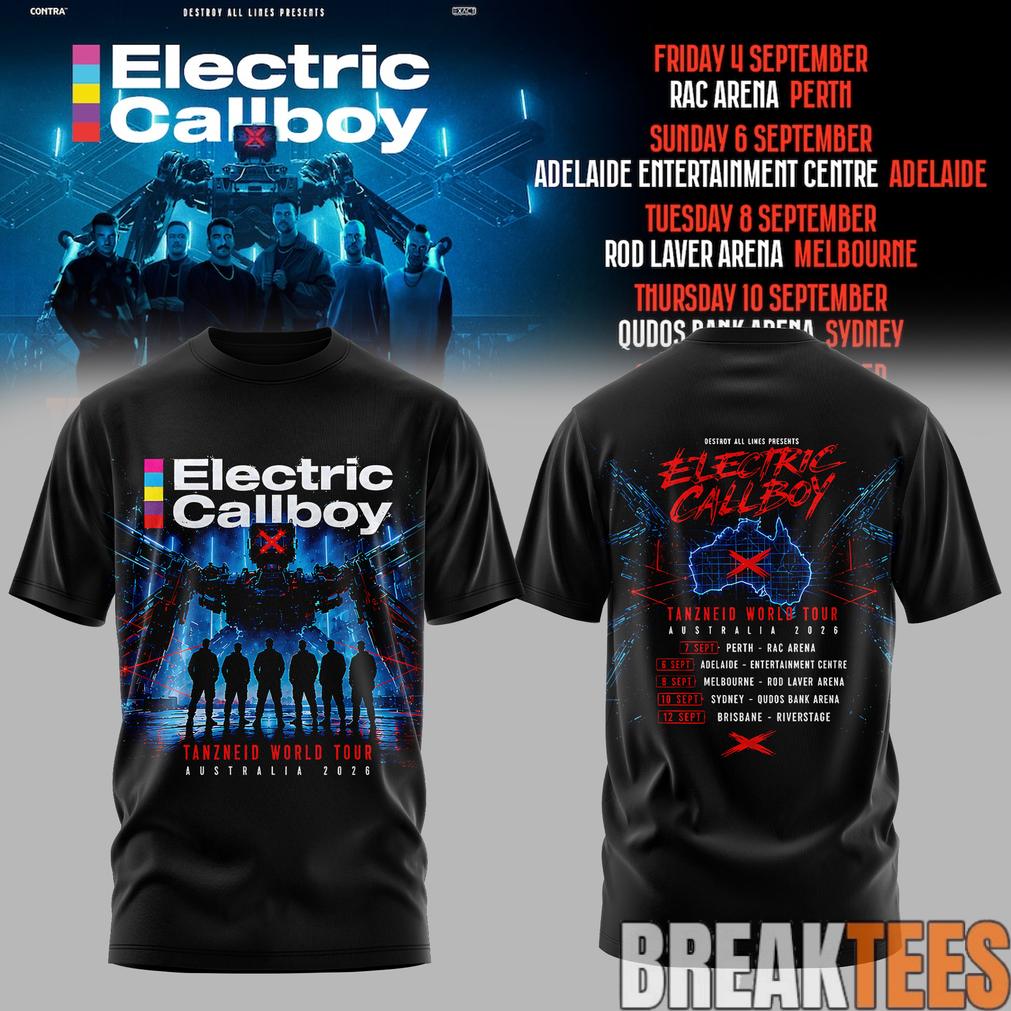 Electric Callboy TANZNEID World Tour Australia 2026 - Adult & Kids T-Shirts, Sweatshirts & Hoodies apparel design preview 1