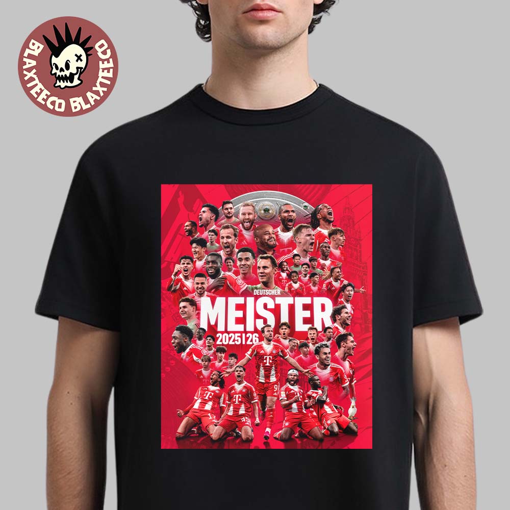 FC Bayern Munich Deutscher Meister 2026 Bundesliga - Adult & Kids T-Shirts, Sweatshirts & Hoodies apparel design preview 1