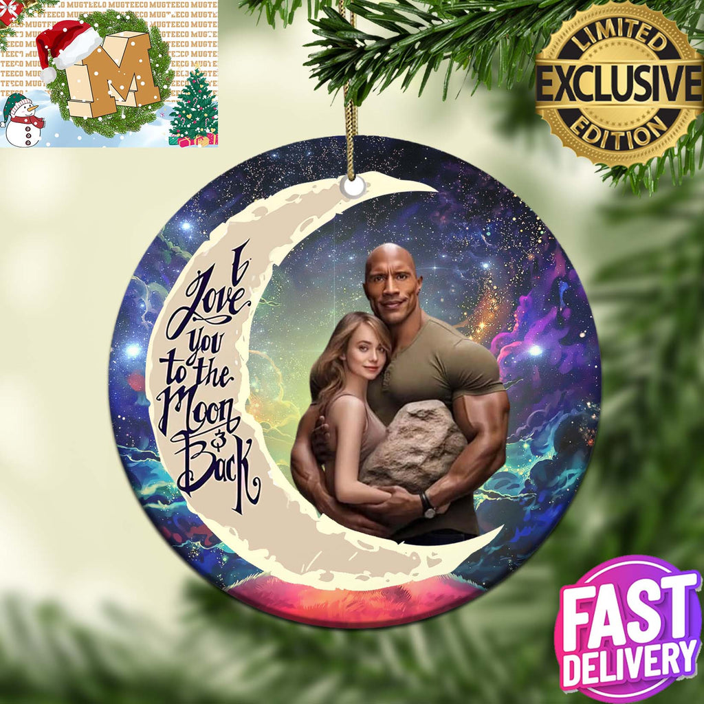 Funny The Rock And Emma Stone Meme Love You To Moon - Adult & Kids T-Shirts, Sweatshirts & Hoodies apparel design preview 1