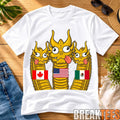 Funny Three Headed Derpy Dragon 2026 World Cup North - Adult & Kids T-Shirts, Sweatshirts & Hoodies apparel design preview 1