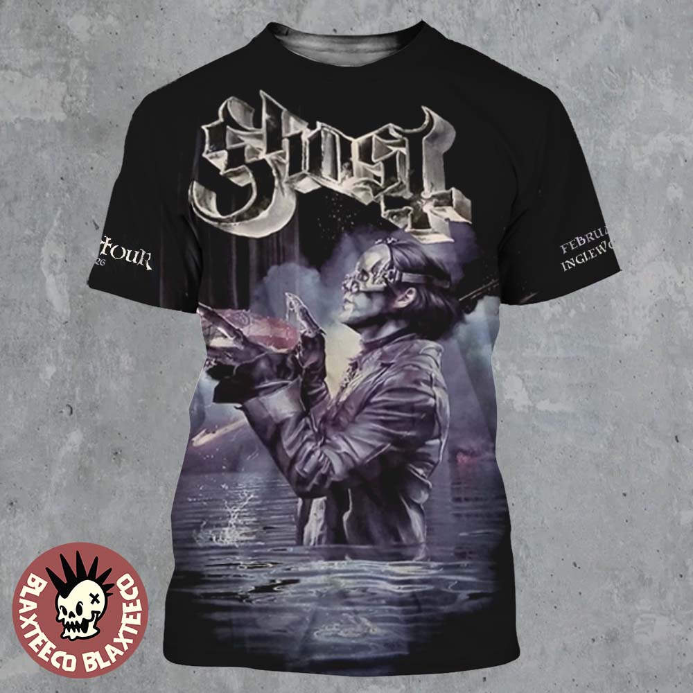 Ghost Inglewood California Skeletour 2026 Ritual - Adult & Kids T-Shirts, Sweatshirts & Hoodies apparel design preview 1