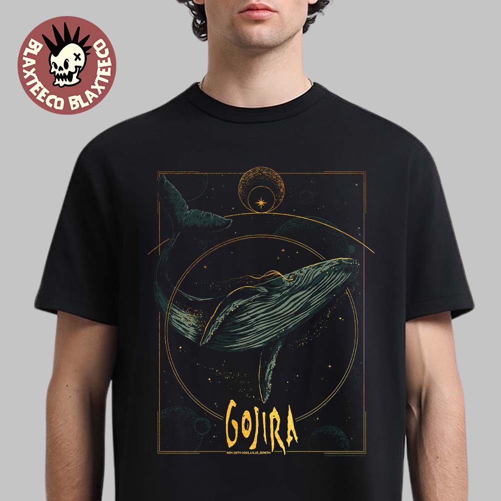 Gojira Lille France 2025 Event Poster At Zenith of On - Adult & Kids T-Shirts, Sweatshirts & Hoodies apparel design preview 1