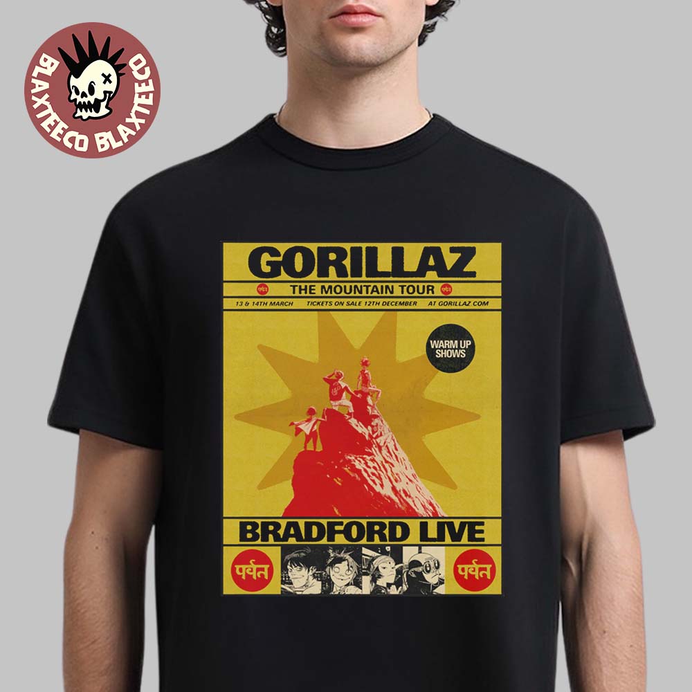 Gorillaz The Mountain Tour Warm Up Shows 2026 - Adult & Kids T-Shirts, Sweatshirts & Hoodies apparel design preview 1