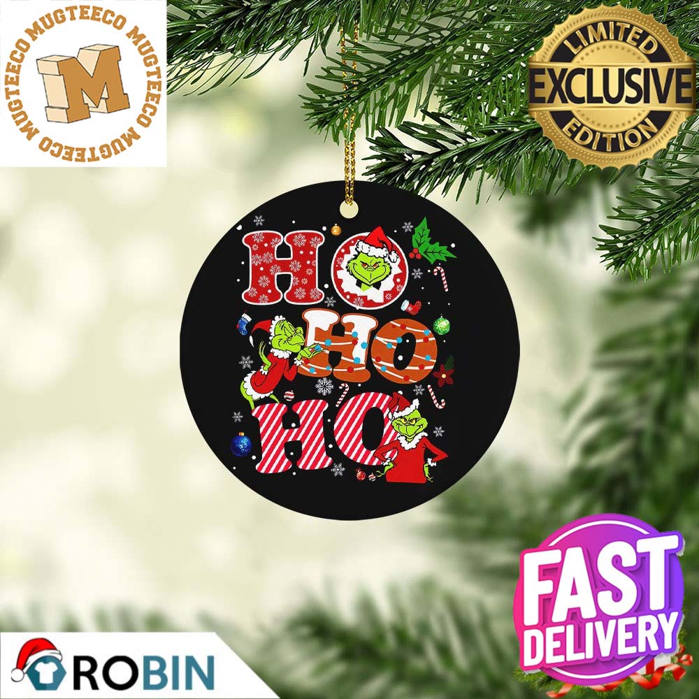 Grinch Ho Christmas Tree Decorations Ornament 2023 - Adult & Kids T-Shirts, Sweatshirts & Hoodies apparel design preview 1